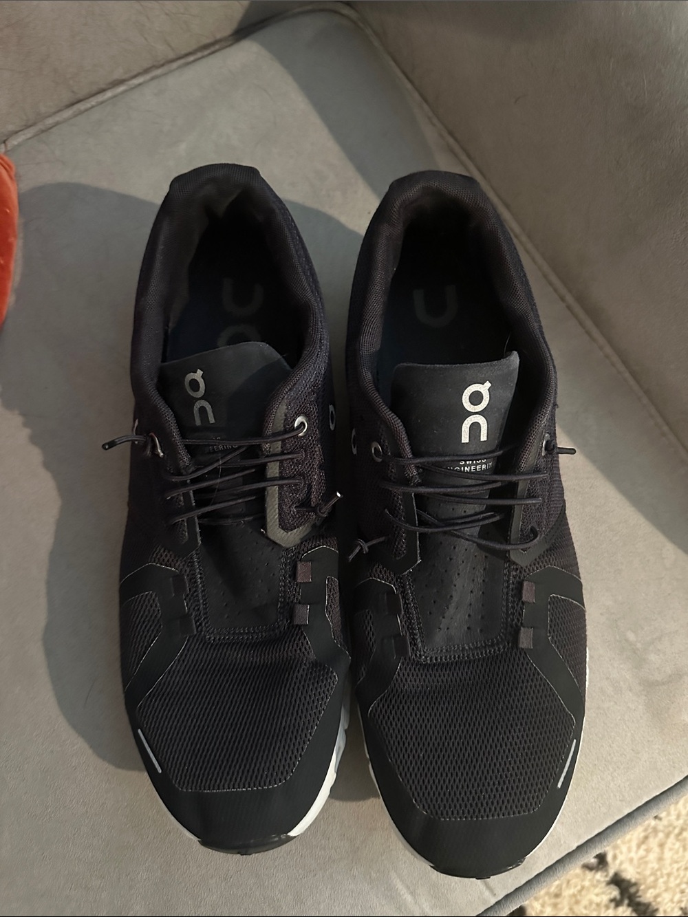 On Running Men's Black Mesh Lace-Up Sneakers
